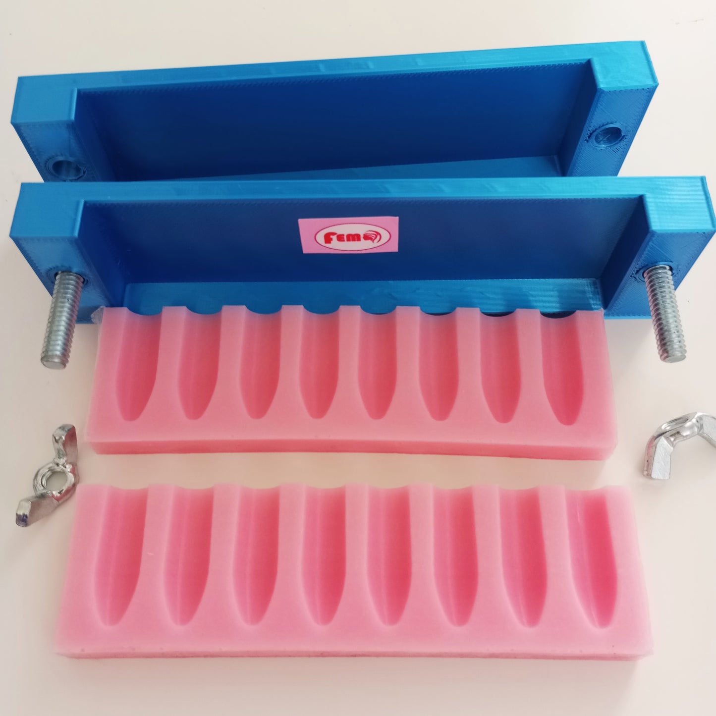 Molde para óvulos o supositorios de 8