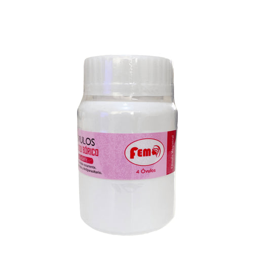 Óvulos de ácido bórico frasco 4 unidades